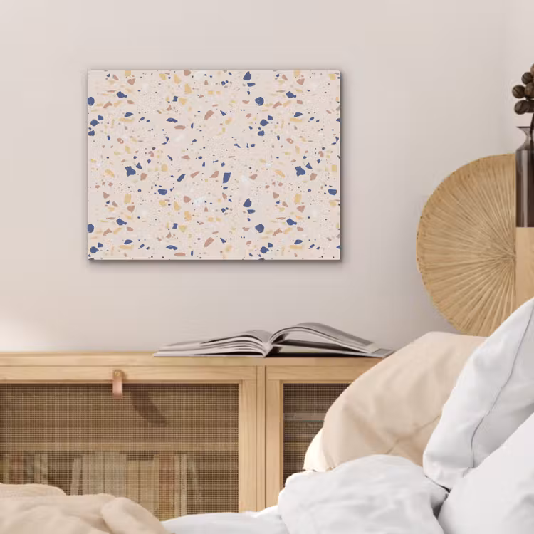Terrazzo -  Patroon - Kleurrijk - Indigo PET vilt klein 837 -sfeer3