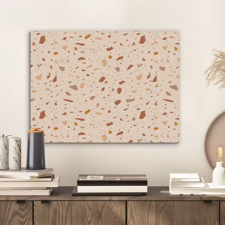 Terrazzo -  Patroon - Kleurrijk - Steen PET vilt klein 837 -sfeer1