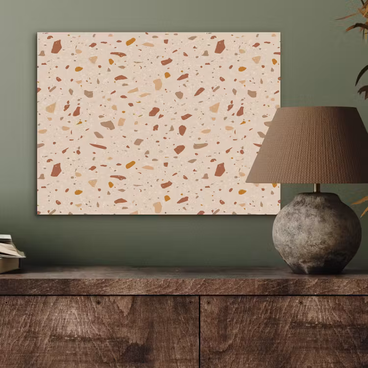 Terrazzo -  Patroon - Kleurrijk - Steen PET vilt klein 837 -sfeer2