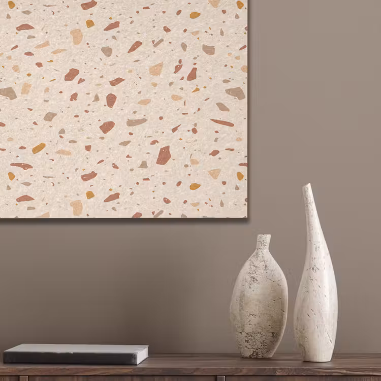 Terrazzo -  Patroon - Kleurrijk - Steen PET vilt klein 837 -sfeer6_closeup