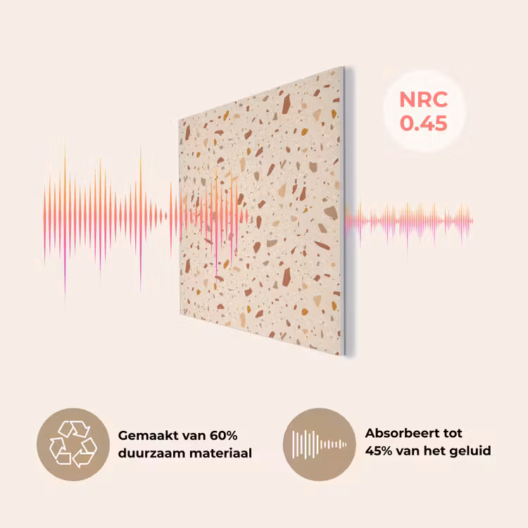 Terrazzo -  Patroon - Kleurrijk - Steen PET vilt klein 837 -USP_NL