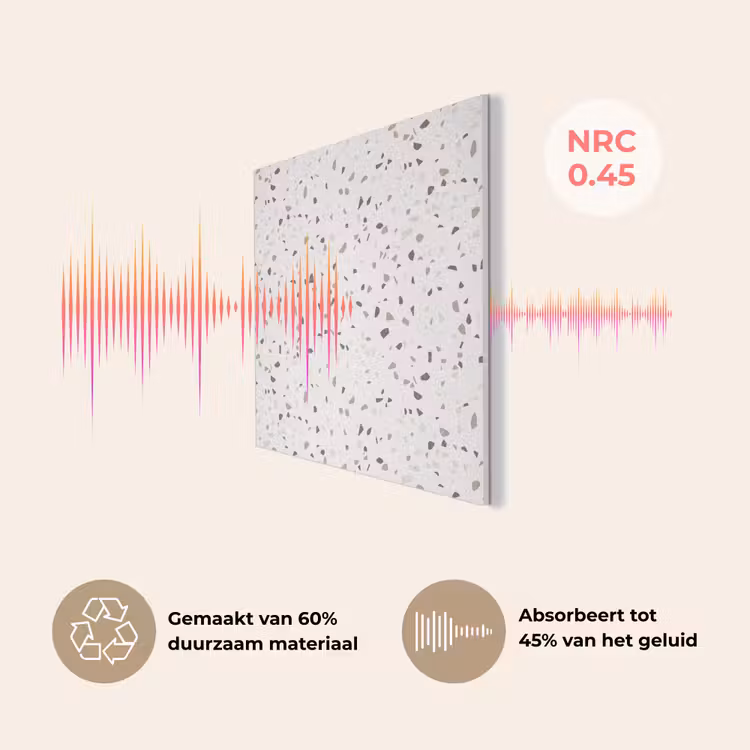 Terrazzo - Patroon - Créme PET vilt klein 837 -USP_NL
