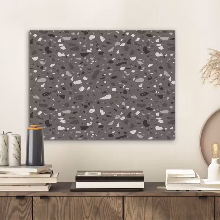 Terrazzo - Patroon - Grijs PET vilt klein 837 -sfeer1
