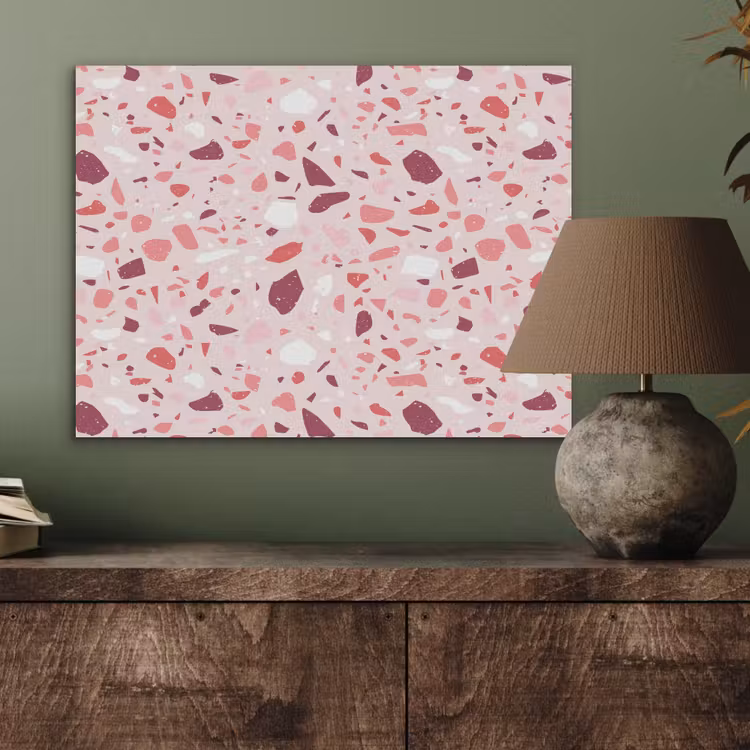 Terrazzo - Patroon - Roze PET vilt klein 837 -sfeer2
