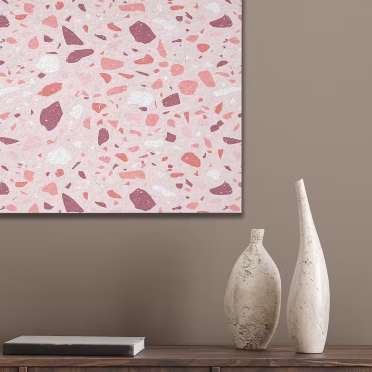 Terrazzo - Patroon - Roze PET vilt klein 837 -sfeer6_closeup