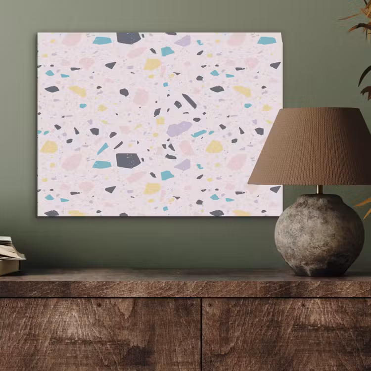 Terrazzo - Patroon - Zacht - Snoep PET vilt klein 837 -sfeer2