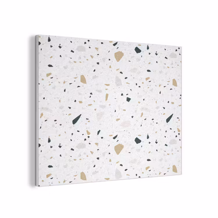 Terrazzo - Patroon - Wit - Neutraal PET vilt klein 837 -3d