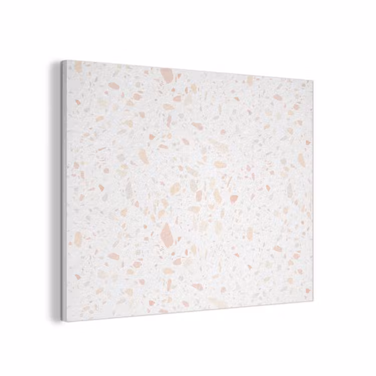 Terrazzo - Patroon - Wit - Perzik PET vilt klein 837 -3d
