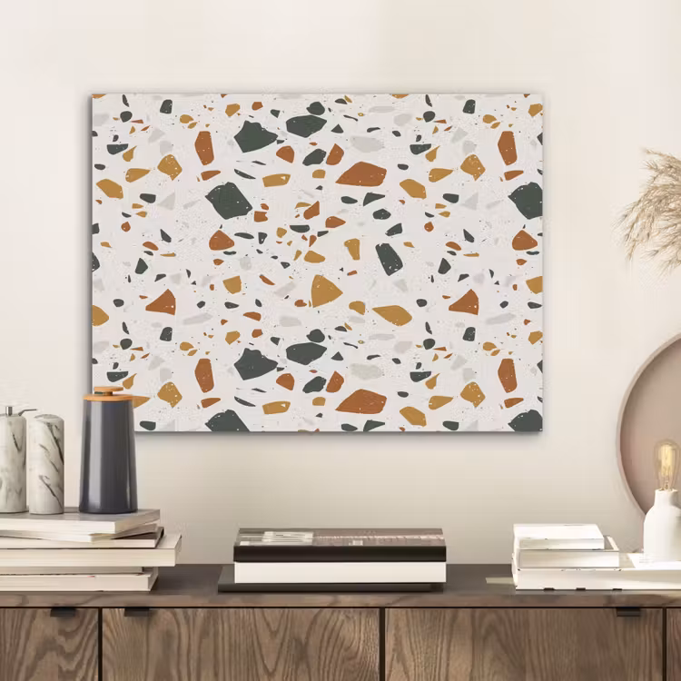 Terrazzo - Patroon - Wit - Terra PET vilt klein 837 -sfeer1