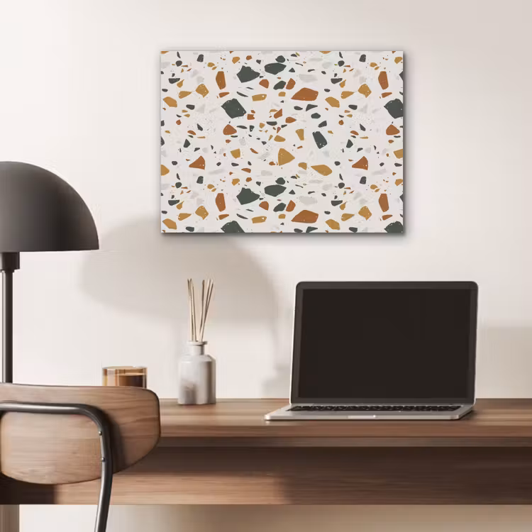 Terrazzo - Patroon - Wit - Terra PET vilt klein 837 -sfeer5