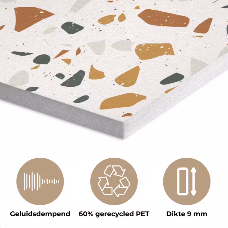 Terrazzo - Patroon - Wit - Terra PET vilt klein 837 -closeup_NL