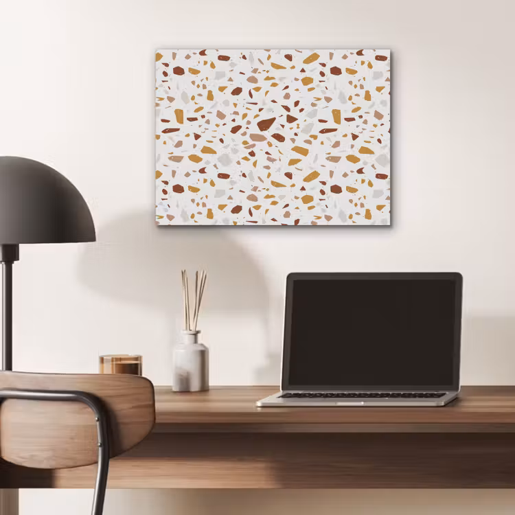 Terrazzo - Patroon - Wit - Urban PET vilt klein 837 -sfeer5