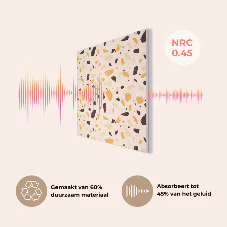 Terrazzo -  Patroon - Geel - PET vilt klein 837 -USP_NL