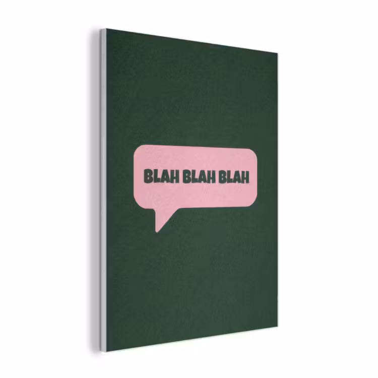 Tekstwolk - BLAH BLAH BLAH - Roze PET vilt klein -3d