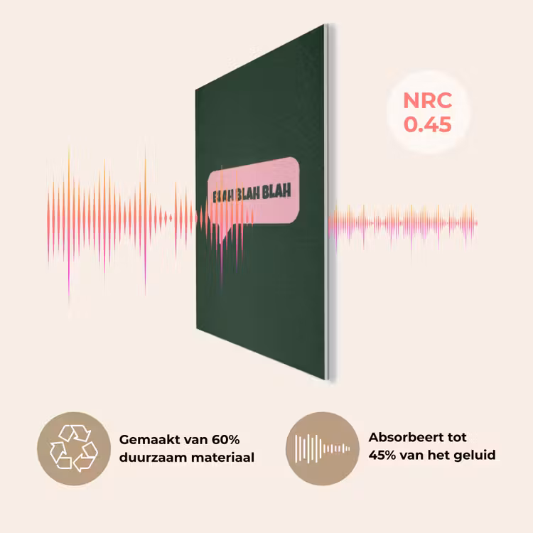 Tekstwolk - BLAH BLAH BLAH - Roze PET vilt klein -USP_NL