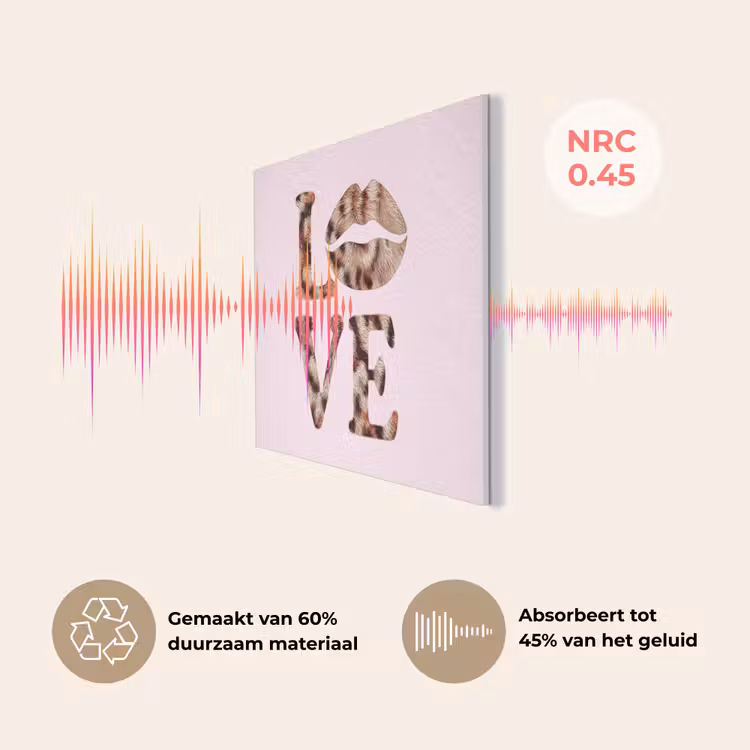 Tekst - Love - Pantervacht - Lichtroze PET vilt klein -USP_NL
