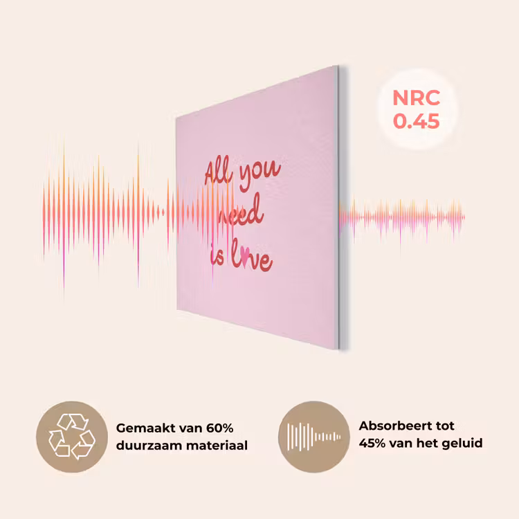 Tekst - Roze - Love - Hart PET vilt klein -USP_NL