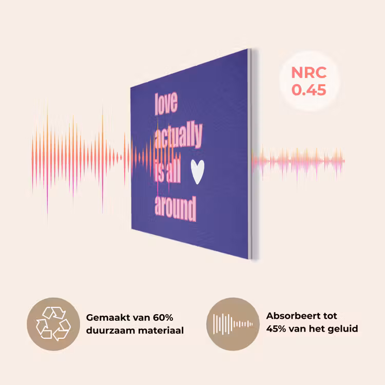 Tekst - Valentijn - Love - Blauw PET vilt klein -USP_NL