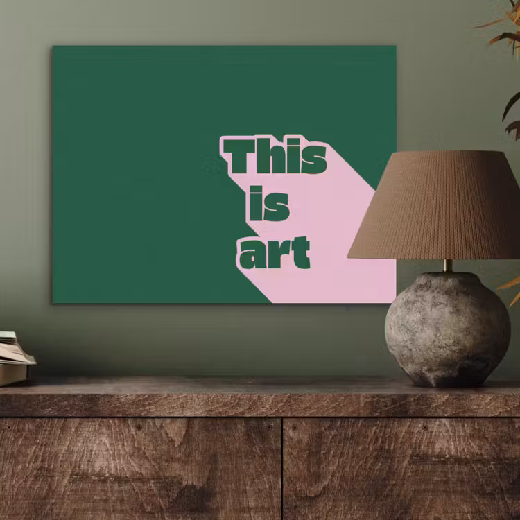 This is art - Schaduw - Roze PET vilt klein -sfeer2