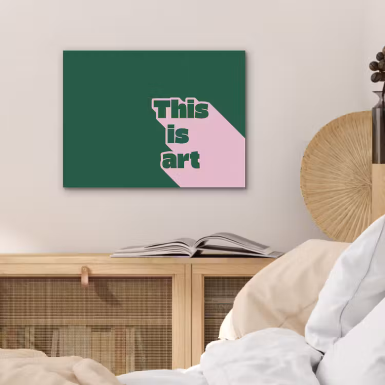 This is art - Schaduw - Roze PET vilt klein -sfeer3