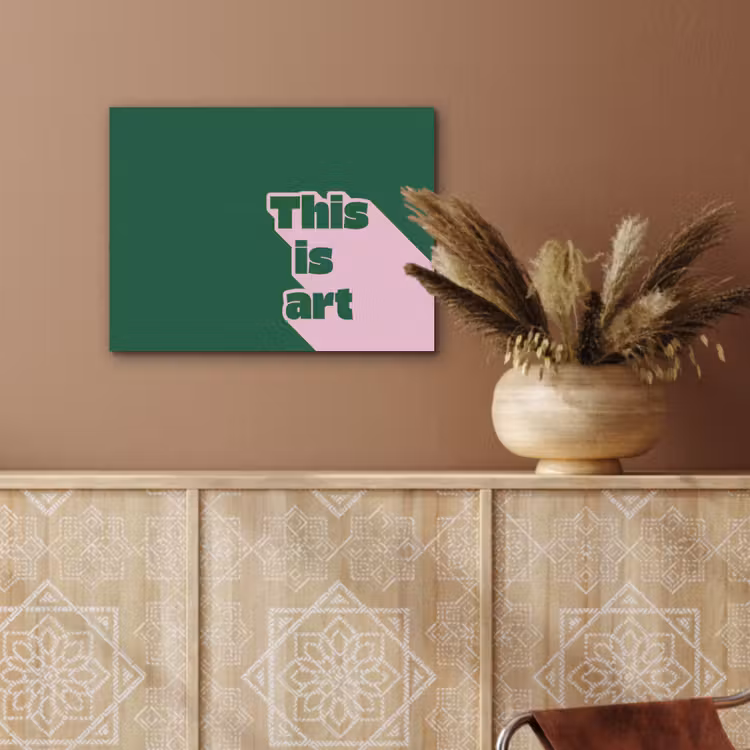 This is art - Schaduw - Roze PET vilt klein -sfeer4