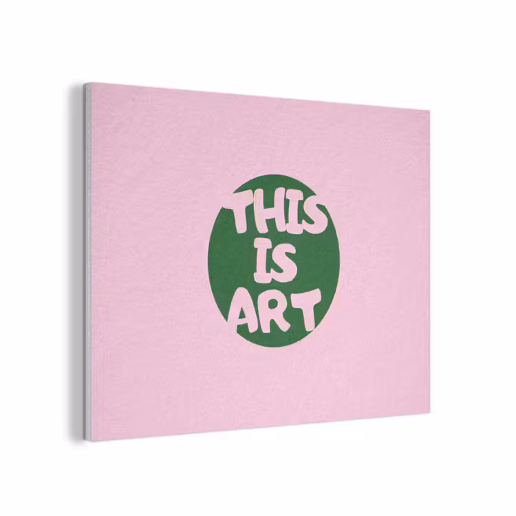 This is art - Tekst - Cirkel - Groen PET vilt klein -3d
