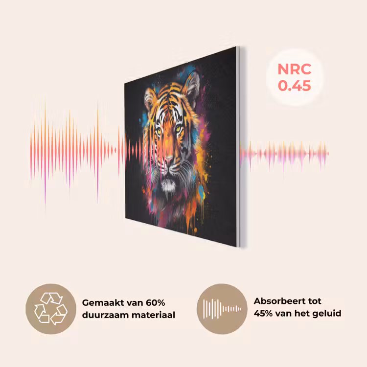 Tijger - Graffiti - Dieren - Zwart PET vilt klein -USP_NL
