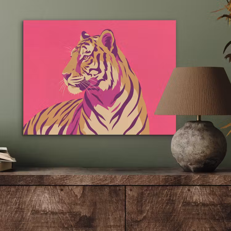 Tijger - Modern - Neon PET vilt klein -sfeer2