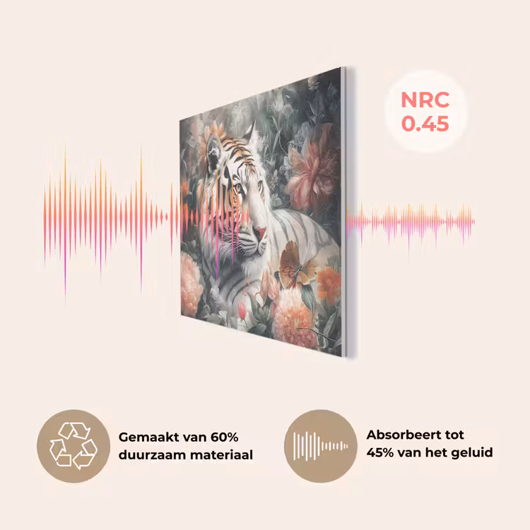 Tijger - Wilde dieren - Bloemen - Jungle PET vilt klein -USP_NL