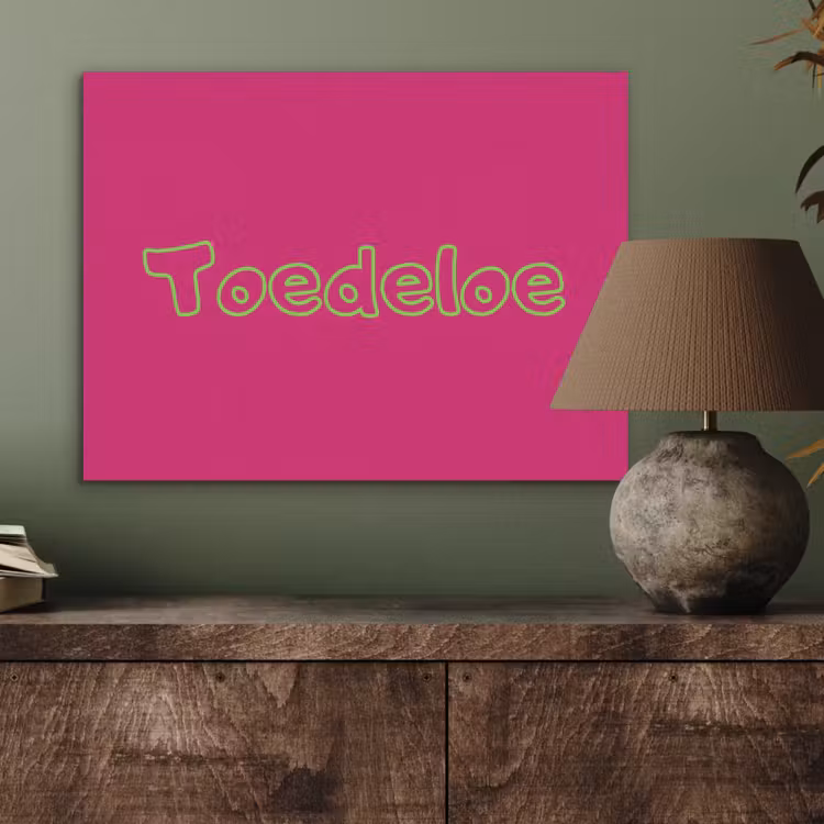Toedeloe - Groen - Roze PET vilt klein -sfeer2