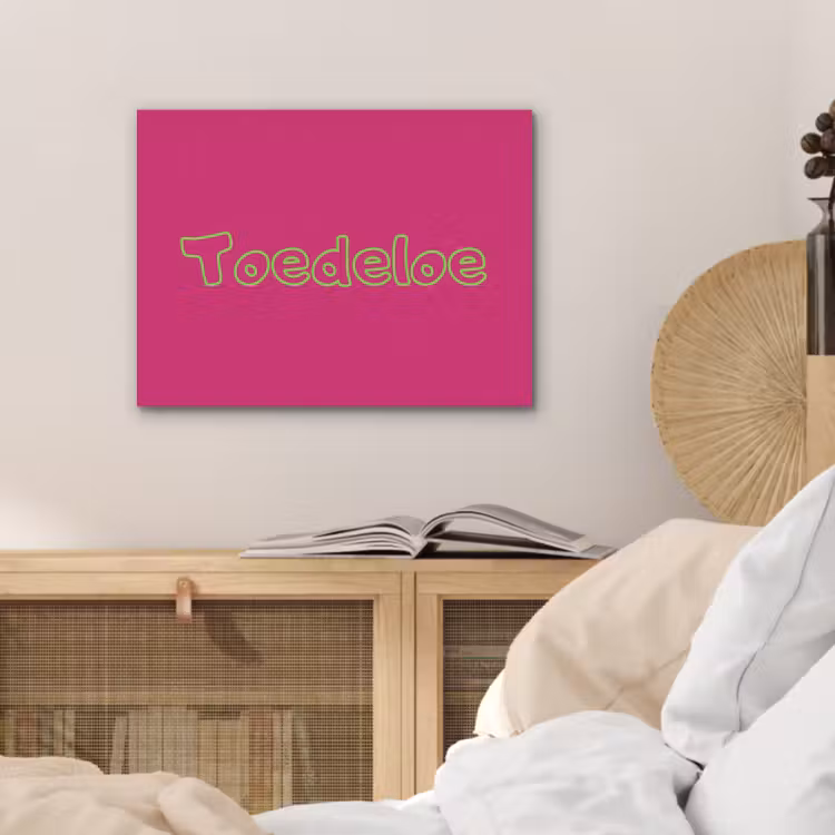 Toedeloe - Groen - Roze PET vilt klein -sfeer3