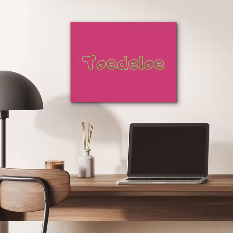 Toedeloe - Groen - Roze PET vilt klein -sfeer5