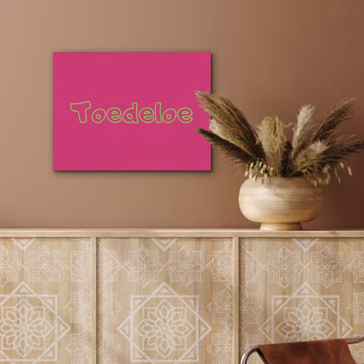 Toedeloe - Groen - Roze PET vilt klein -sfeer4