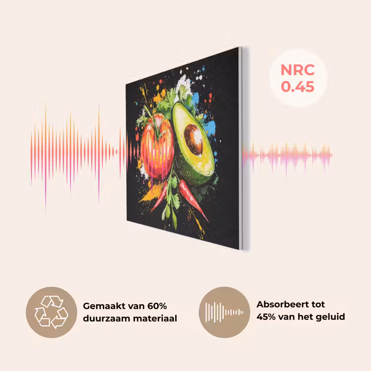 Tomaat - Avocado - Peper - Graffiti - Verf - Modern PET vilt klein -USP_NL