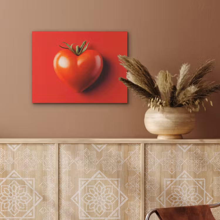 Tomaat - Rood - Hart PET vilt klein -sfeer4