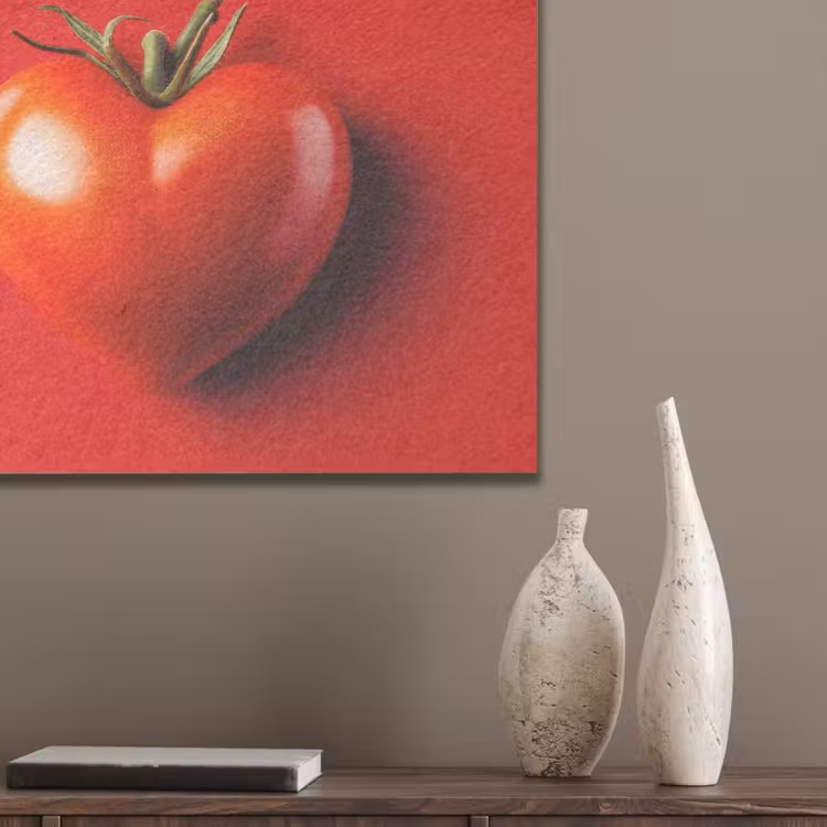 Tomaat - Rood - Hart PET vilt klein -sfeer6_closeup
