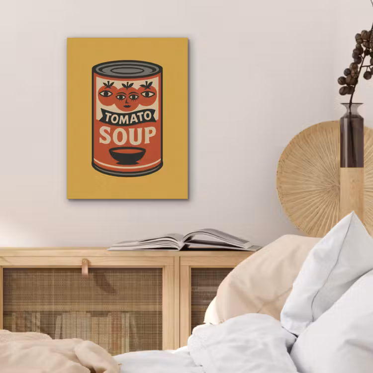 Tomatensoep - Gezichtje - Illustratie - Rood PET vilt klein -sfeer3