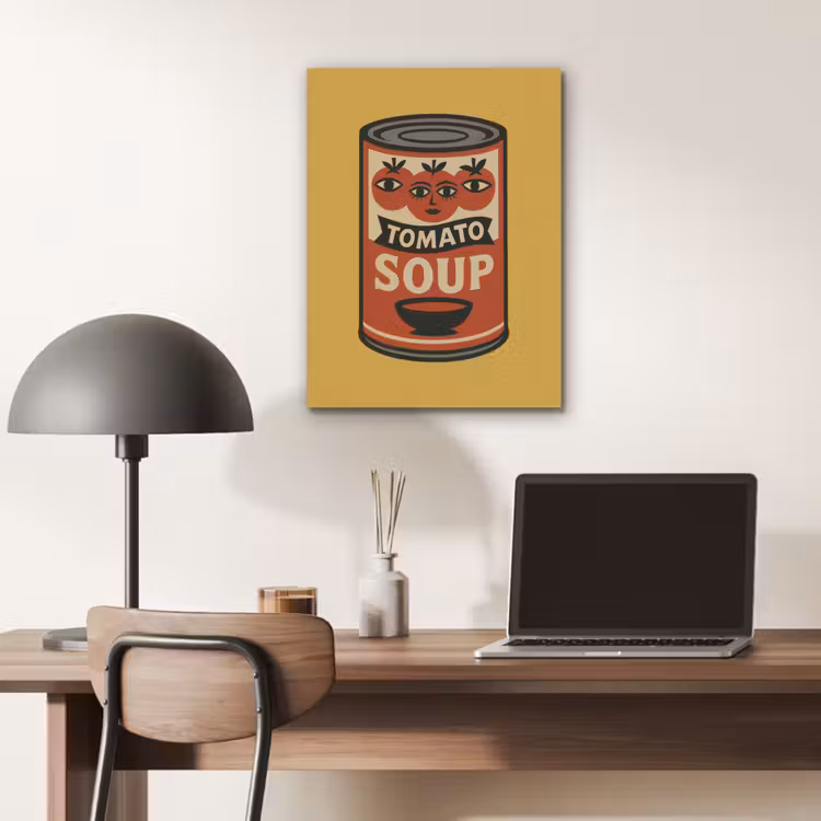 Tomatensoep - Gezichtje - Illustratie - Rood PET vilt klein -sfeer5