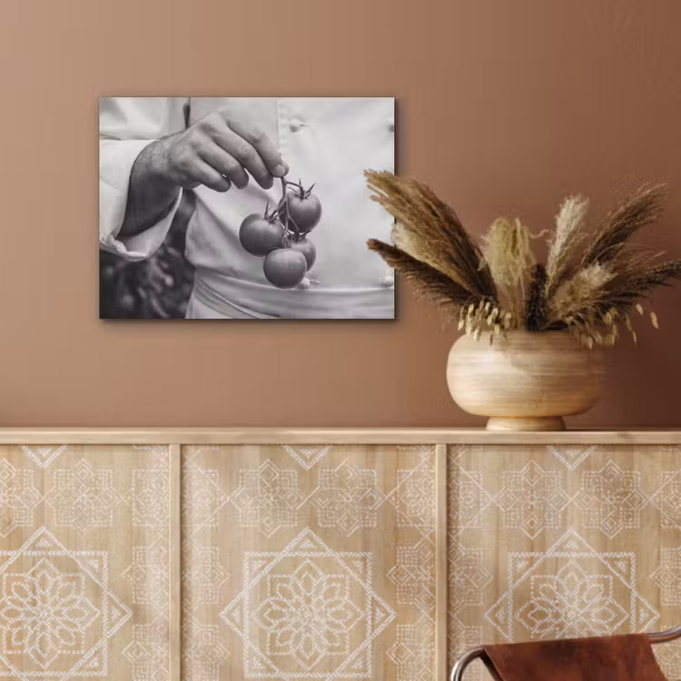 Tomaten - Chef - Zwart - Wit PET vilt klein -sfeer4
