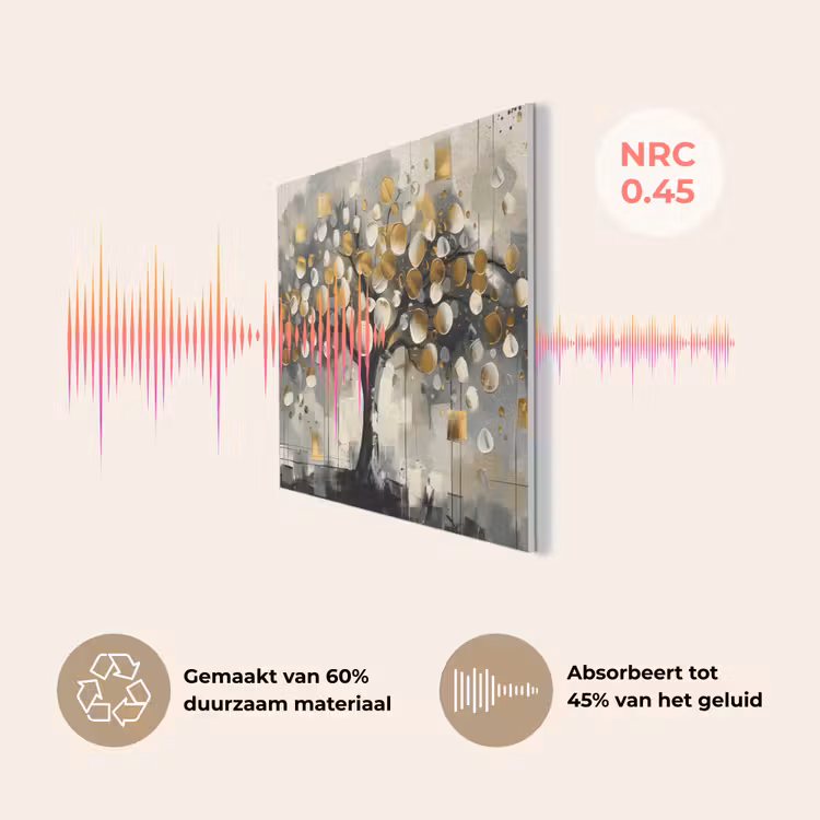 Boom - Abstract - Beige - Goud - Zwart PET vilt klein -USP_NL