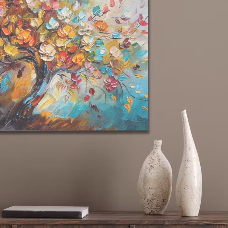 Boom - Abstract - Kleurrijk - Bloemen PET vilt klein -sfeer6_closeup