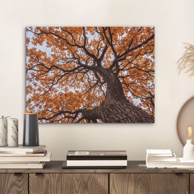 Boom - Bladerdak - Herfst - Oranje - Sfeervol PET vilt klein -sfeer1