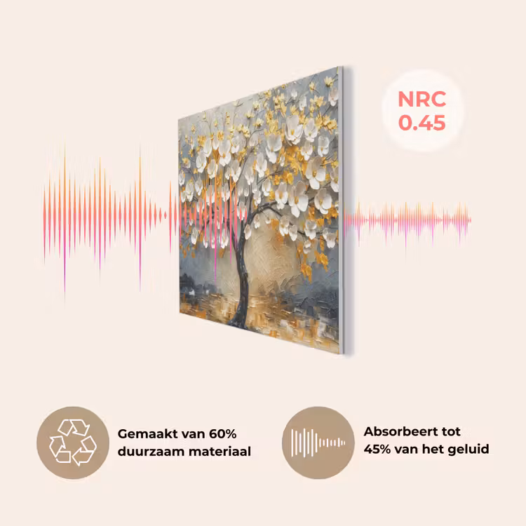 Boom - Bloemen - Goud - Beige PET vilt klein -USP_NL