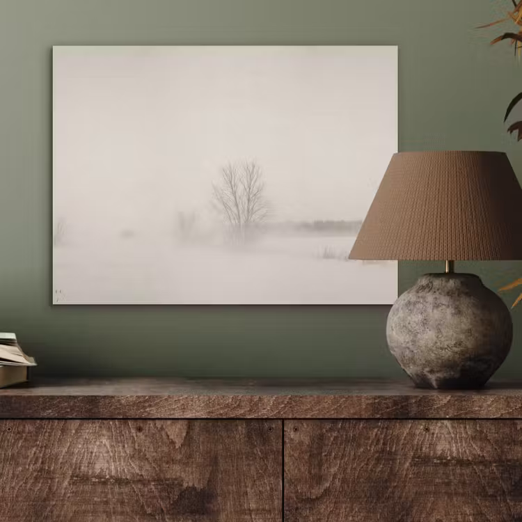 Boom - Mist - Sneeuw - Winter - Minimalistisch PET vilt klein -sfeer2