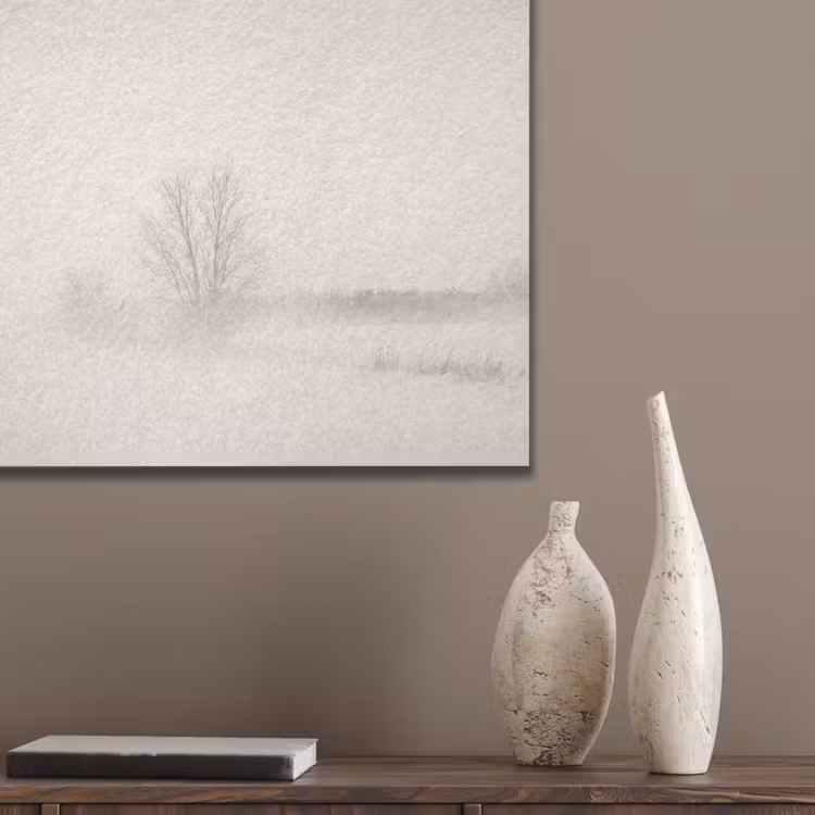 Boom - Mist - Sneeuw - Winter - Minimalistisch PET vilt klein -sfeer6_closeup