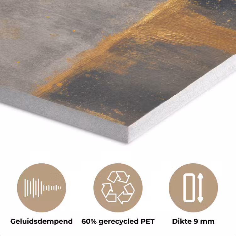 Boom - Bladeren - Goud - Abstract PET vilt klein -closeup_NL