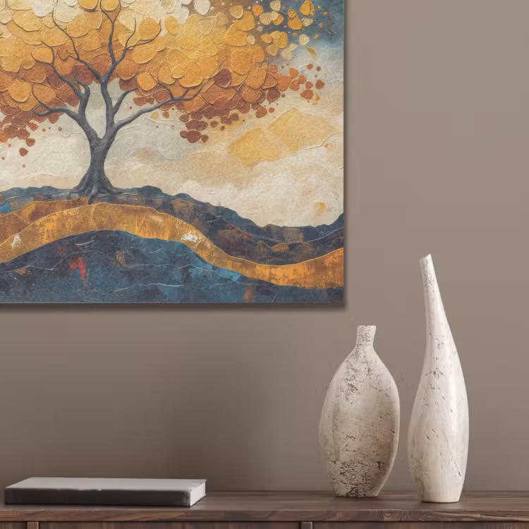 Boom - Natuur - Goud - Modern PET vilt klein -sfeer6_closeup