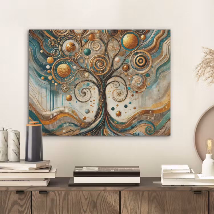 Levensboom - Boom - Abstract - Modern PET vilt klein -sfeer1
