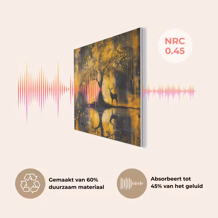 Boom - Verflook - Hert - Natuur - Goud PET vilt klein -USP_NL