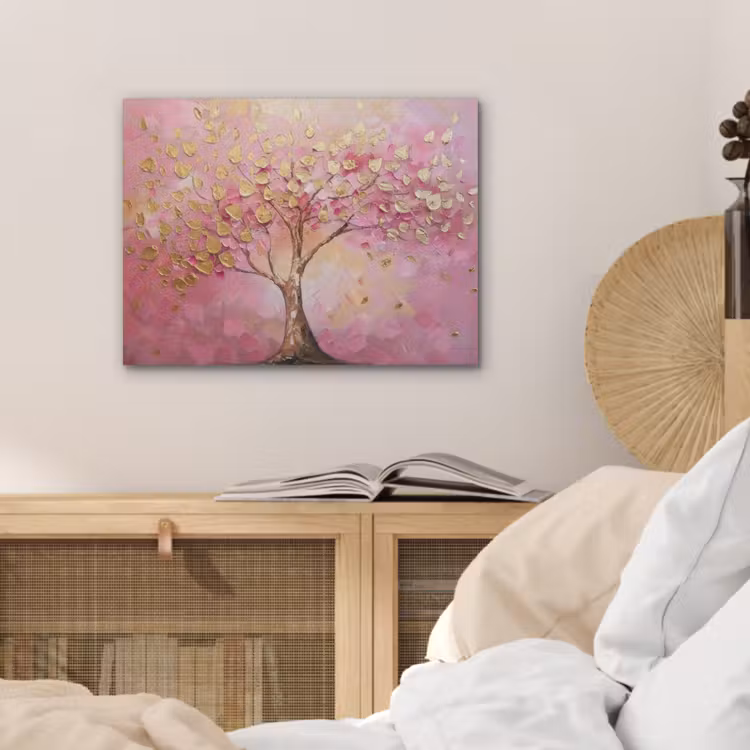 Boom - Roze - Goud - Modern PET vilt klein -sfeer3